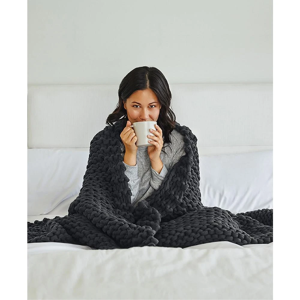 California Design Den Handmade Chunky-Knit Weighted Blanket 40x64 - 10 lb., 100% Cotton - No Fillers, All-Season Soft & Calming by California Design Den 2