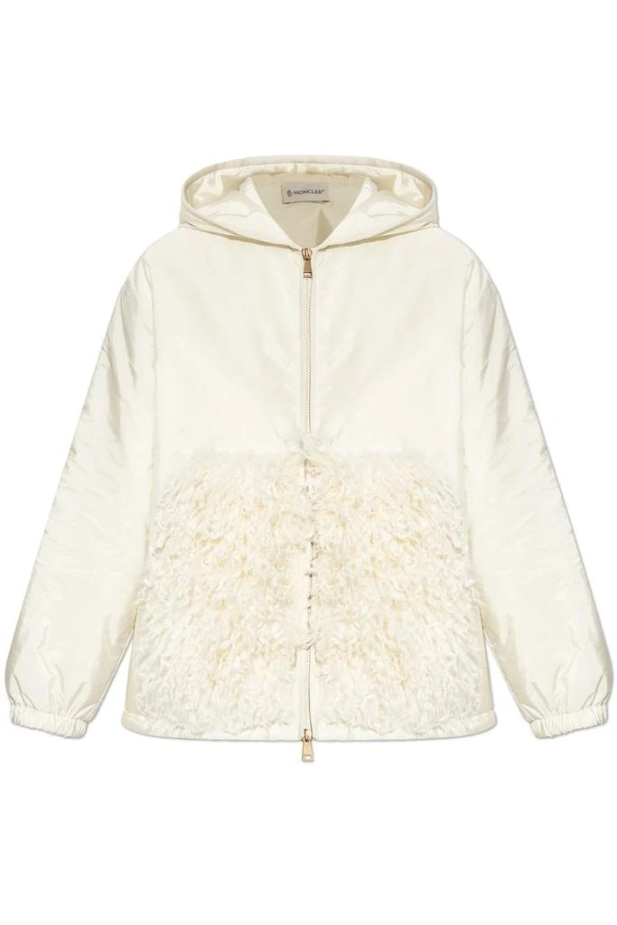 Moncler Moncler Teddy-Trimmed Padded Zip-Up Hoodie 1