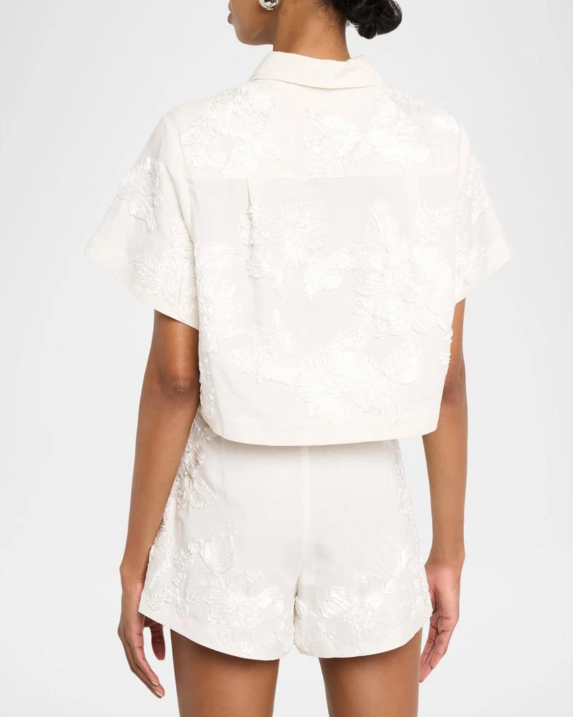 SIMKHAI Callie Floral Camp Shirt 3