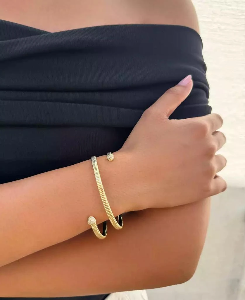 ADORNIA Gold Crystal Wrap Cuff Bracelet 3