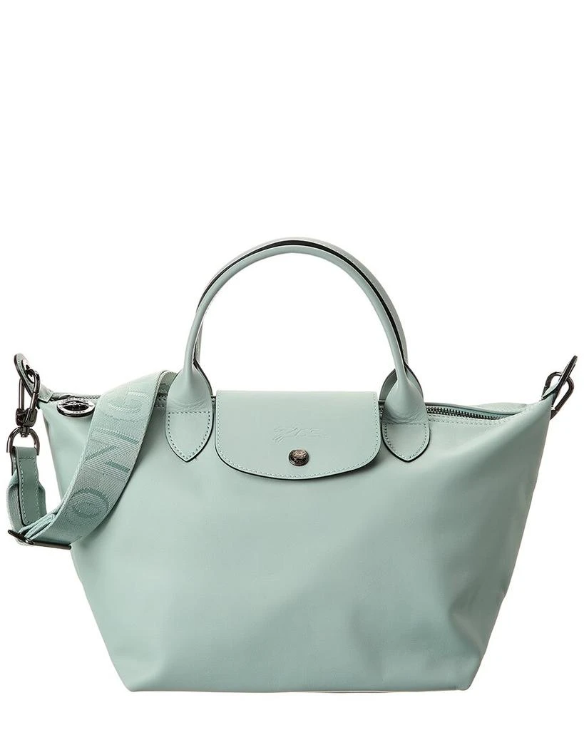 Longchamp Le Pliage Extra Small Leather Short Handle Handbag with Strap 1
