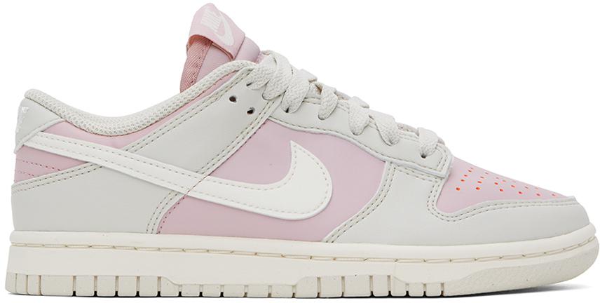 NIKE Purple & Gray Dunk Low Sneakers