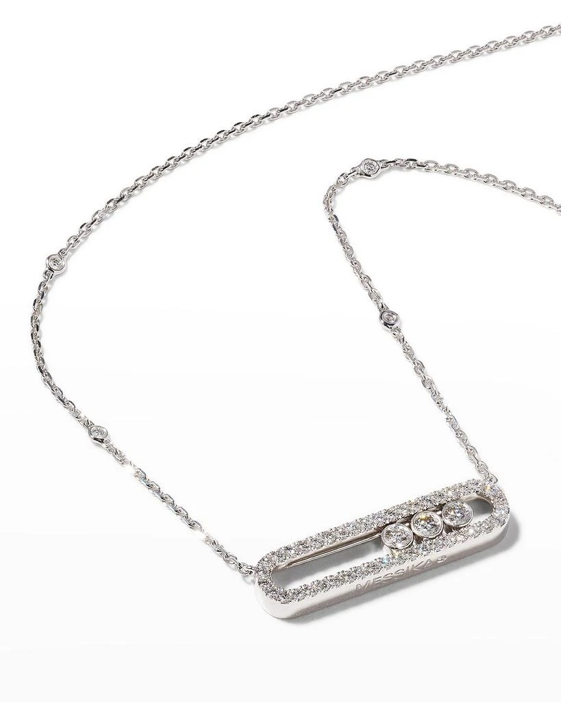 Messika Move Diamond 18K White Gold Pave Necklace 3