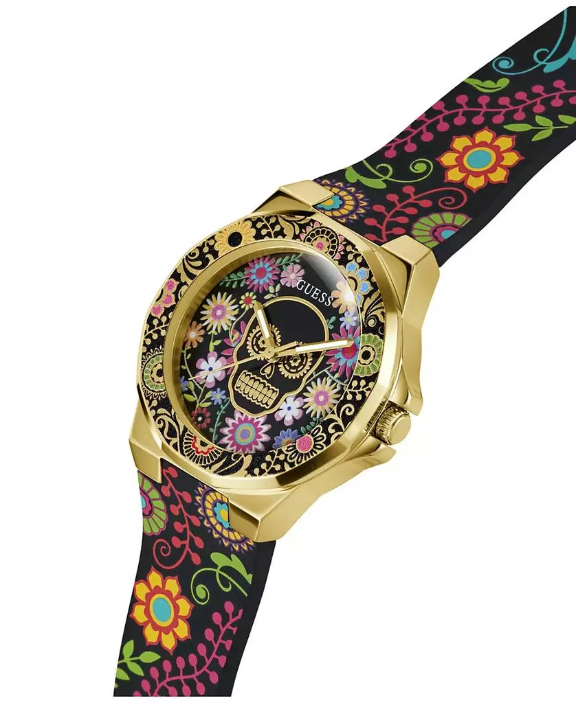 GUESS Women's Analog Black Silicone Watch 38mm 3