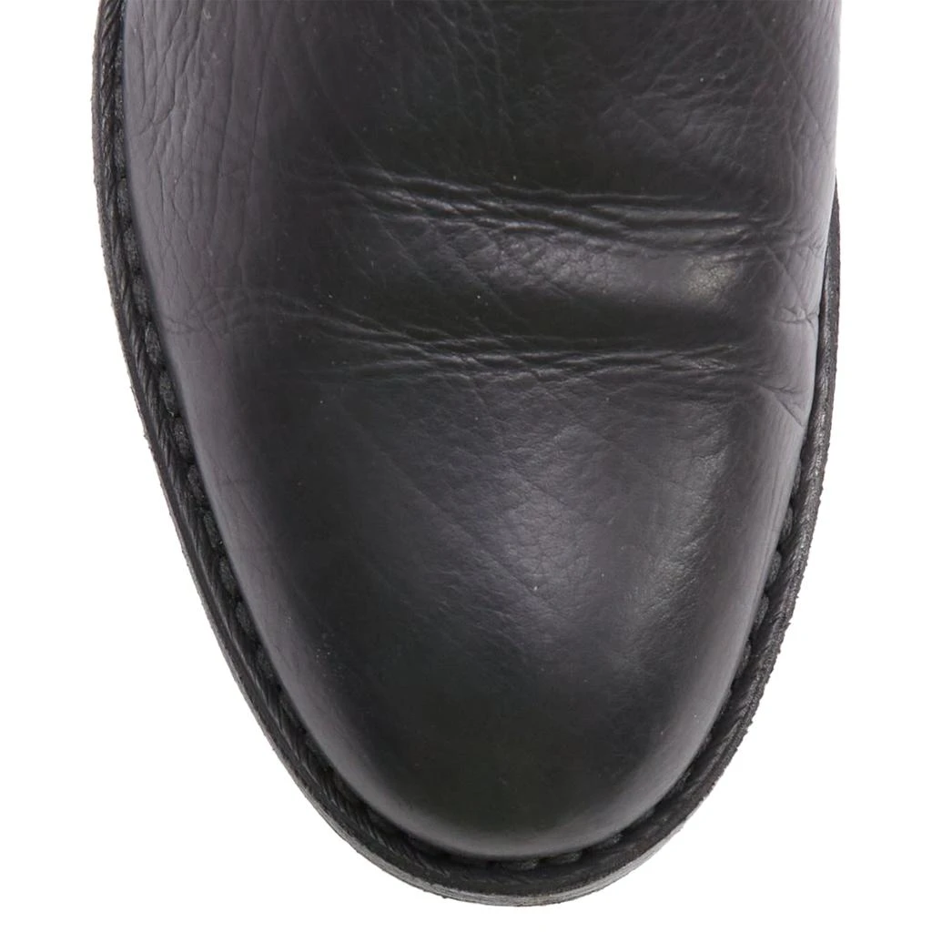 ANN DEMEULEMEESTER leather double zip flat ankle boots 6