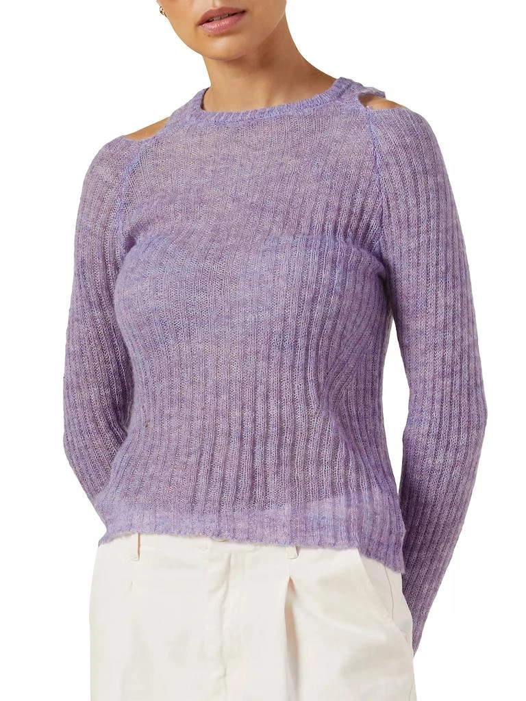 Monrow Shoulder Cut-Out Sweater 4