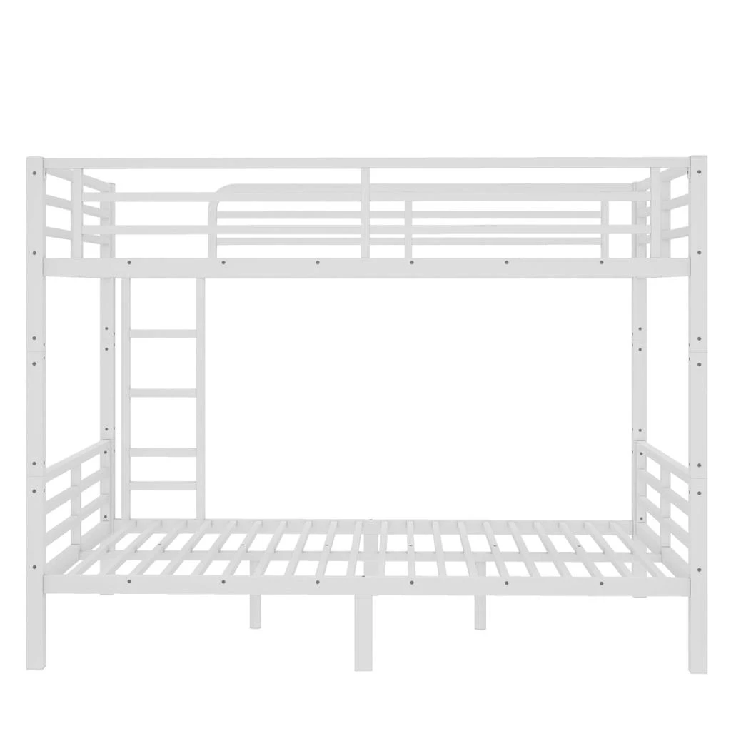 Streamdale Furniture Streamdale Metal Full XL over Full XL Bunk Bed, White 6