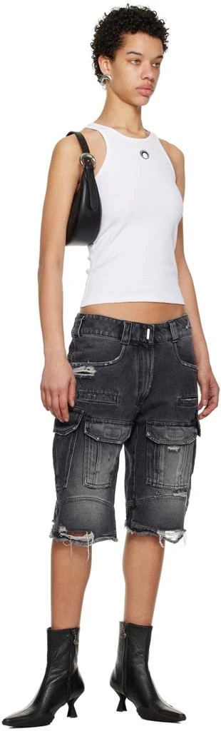 MARINE SERRE White Round Neck Tank Top 4