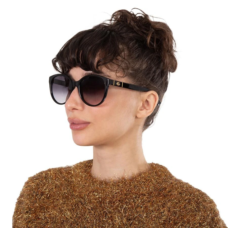 Gucci Grey Gradient Round Ladies Sunglasses GG0631S 001 56 2