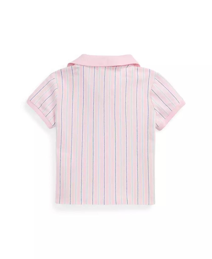 Ralph Lauren Toddler and Little Girls Striped Oxford Mesh Boxy Polo Shirt