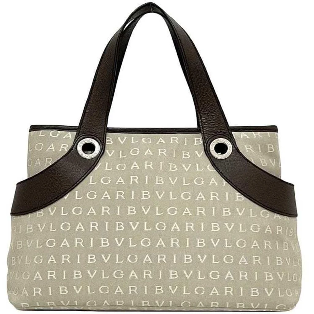 BVLGARI Canvas Leather Tote Bag (Pre-Owned) 1