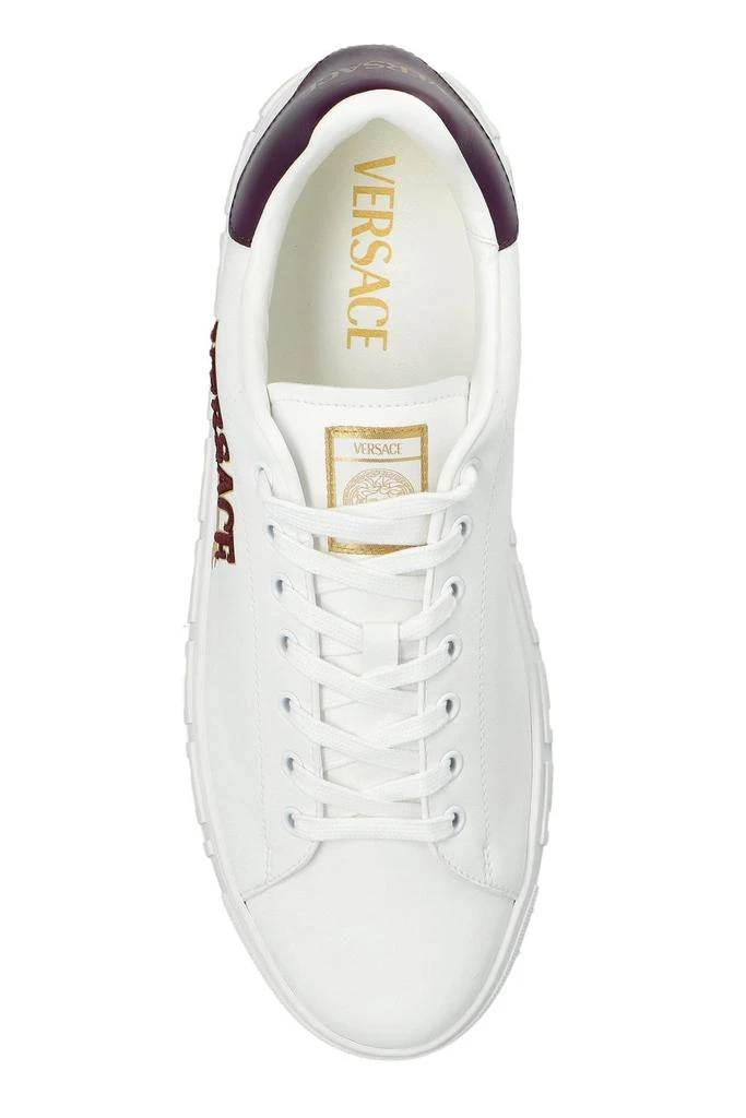 Versace Versace Logo Embroidered Lace-Up Sneakers 4
