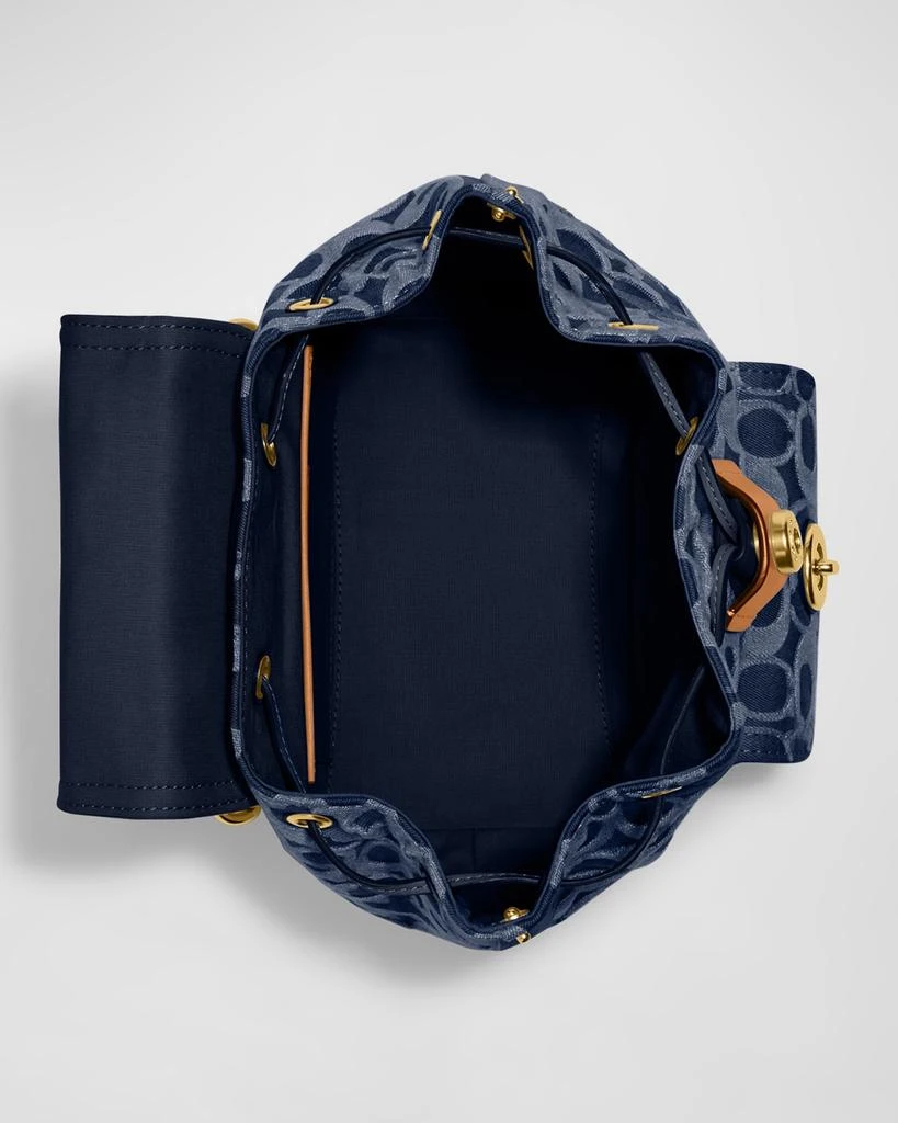 Coach Riya 21 Monogram Washed Denim Backpack 2