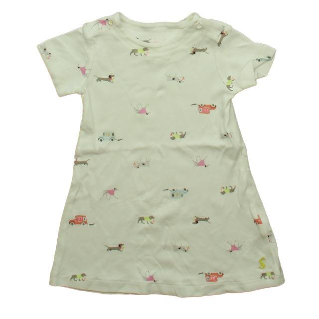 Joules Girls White Dogs Dress