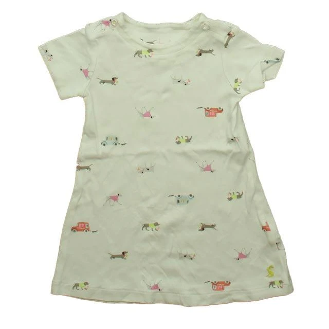 Joules Girls White Dogs Dress 1