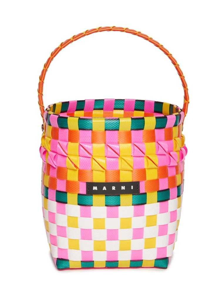 Marni Marni Kids Logo Patch Checked Shoulder Bag 1