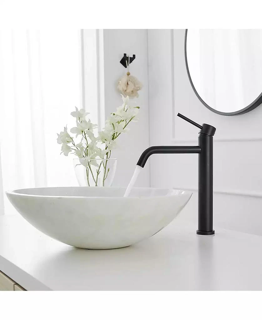 Greenspring Modern Single Hole Single Handle Vessel Bathroom Vanity Sink Faucet With Pop Up Drain Without Overflow 4