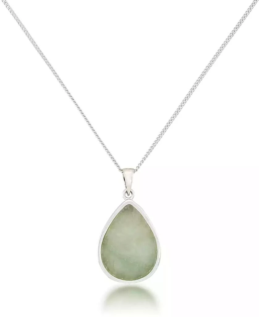 Macy
s Faceted Jade Teardrop Pendant and a Curb Chain 2