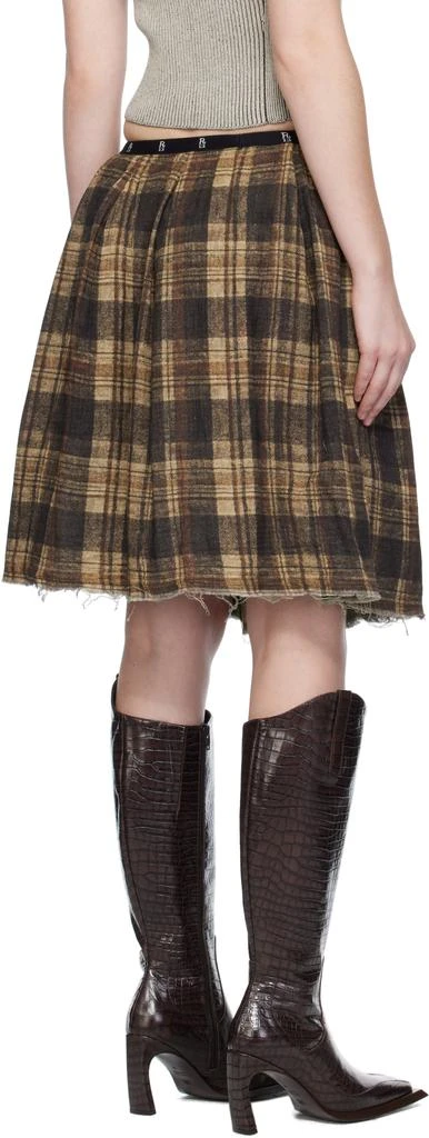 R13 Brown Knee-Length Kilt Reversible Midi Skirt 3