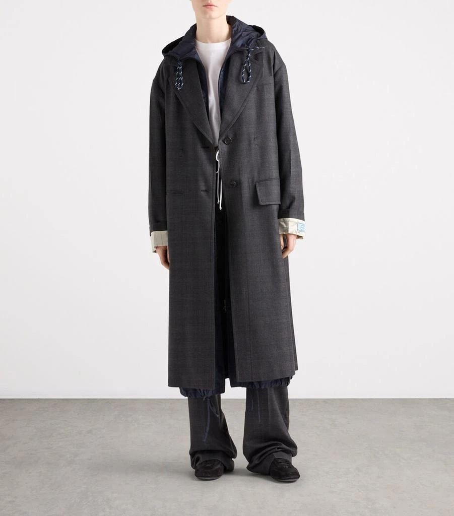 Prada Wool Cuff-Detail Coat 2