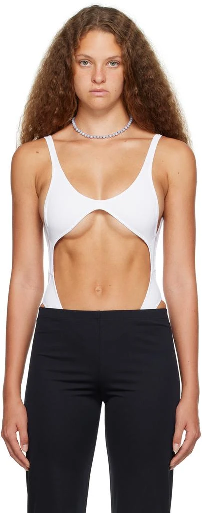 Maryam Nassir Zadeh White Emi One-Piece Swimsuit 1