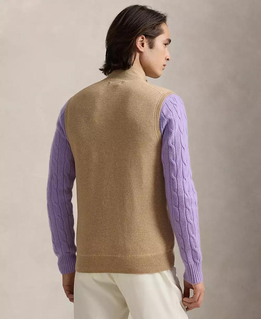 Ralph Lauren Men's Mesh-Knit Cotton Full-Zip Sweater Vest