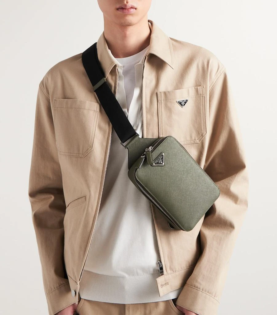 Prada Saffiano Leather Brique Cross-Body Bag 2