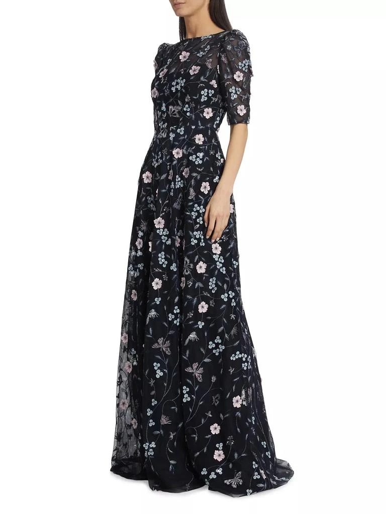 Teri Jon Floral Embroidered Gown 4