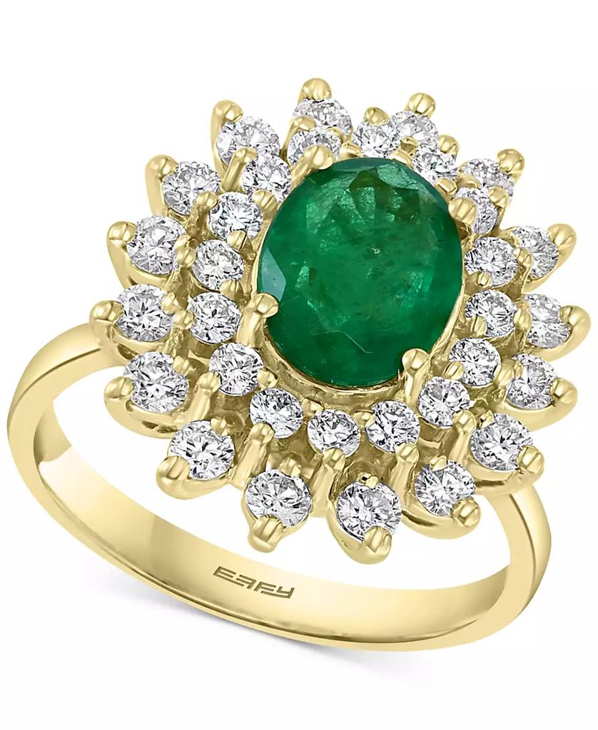 Effy EFFY® Emerald (1-1/2 ct. t.w.) & Diamond (1 ct. t.w.) Ring in 14k Gold