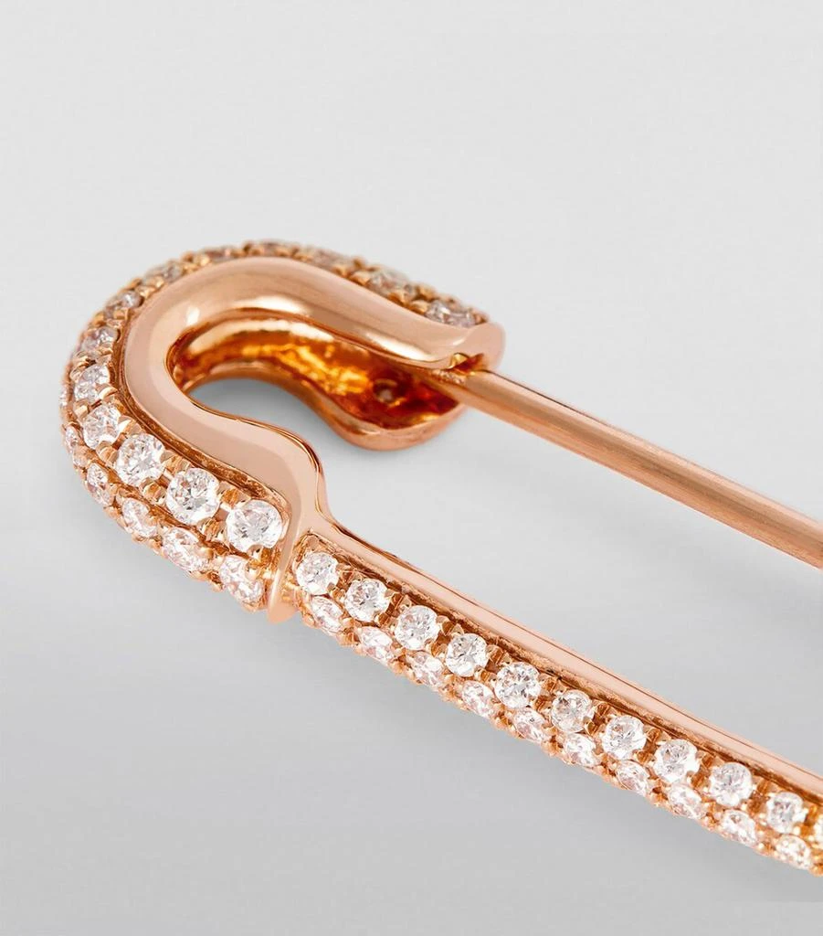 Anita Ko Rose Gold and Diamond Safety Pin Single Right Earring 6