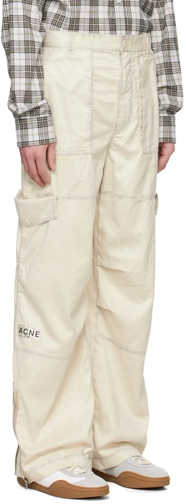 Acne Studios Off-White Faded Faux-Leather Cargo Pants 2