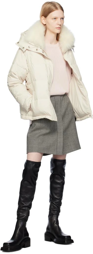 Yves Salomon White Belted Down Jacket 5