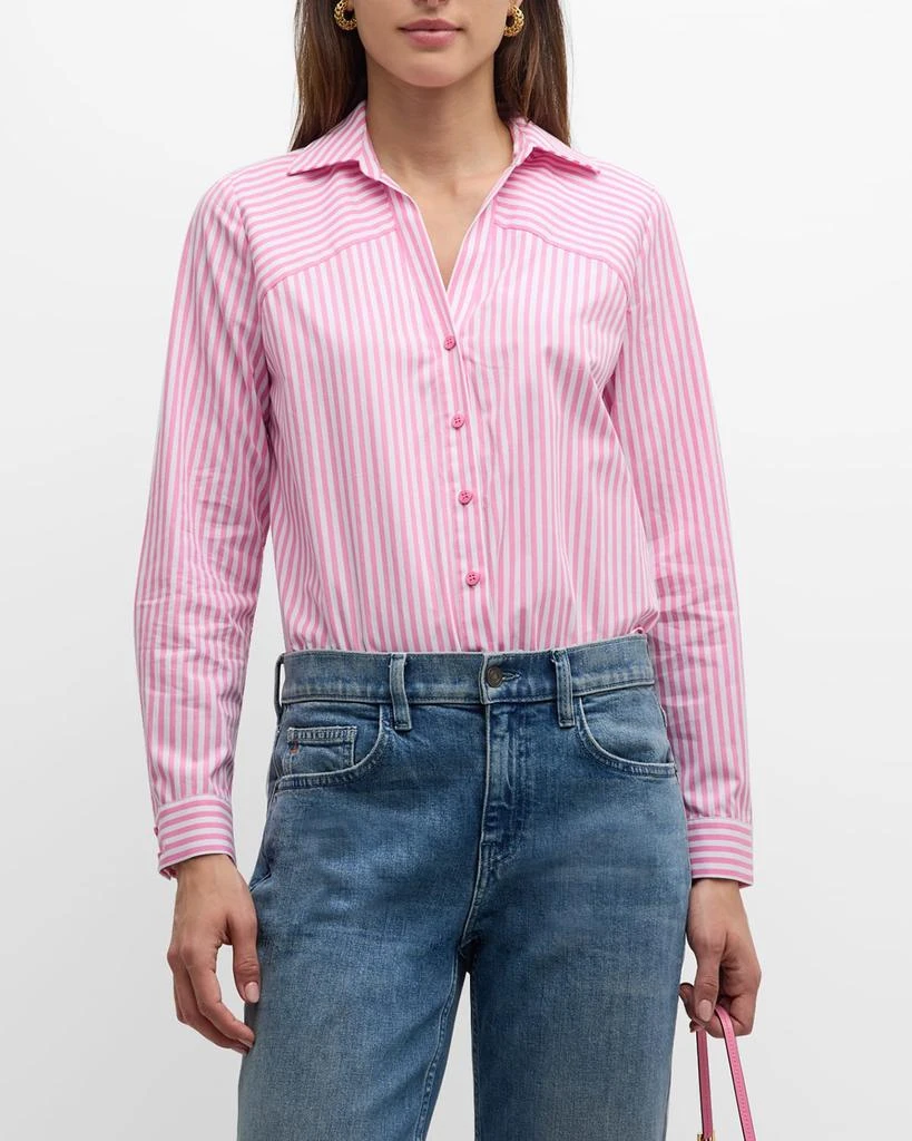Tahari The Nikita Striped Cotton Shirt 2