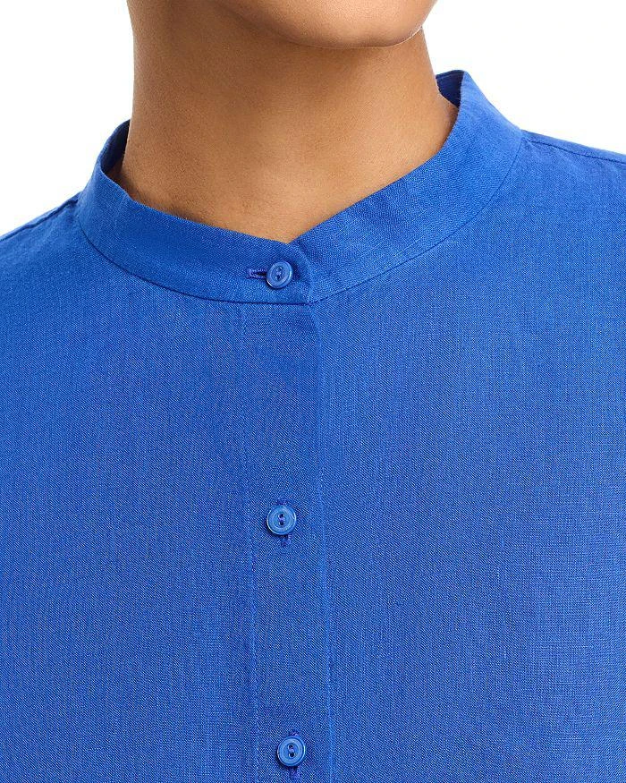 Eileen Fisher Mandarin Collar Short Sleeve Shirt 4