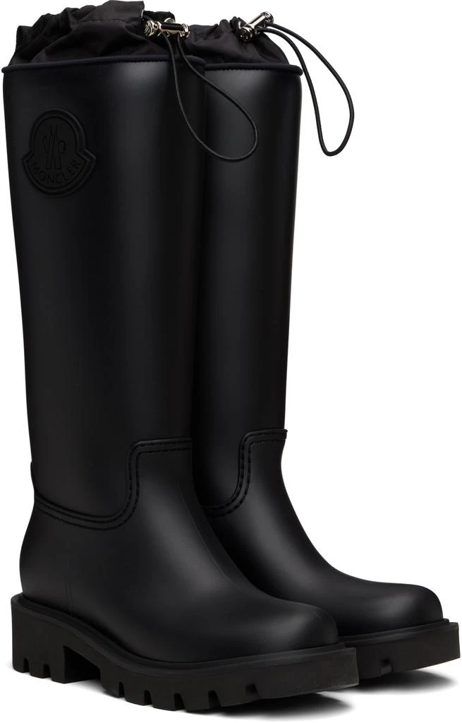 Moncler Black Kickstream High Rain Tall Boots 4