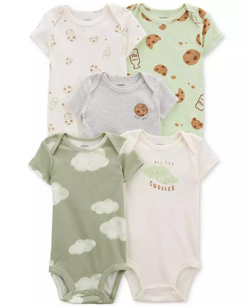 Carter's Baby Boys and Baby Girls 5-Pc. Short Sleeve Bodysuits Set