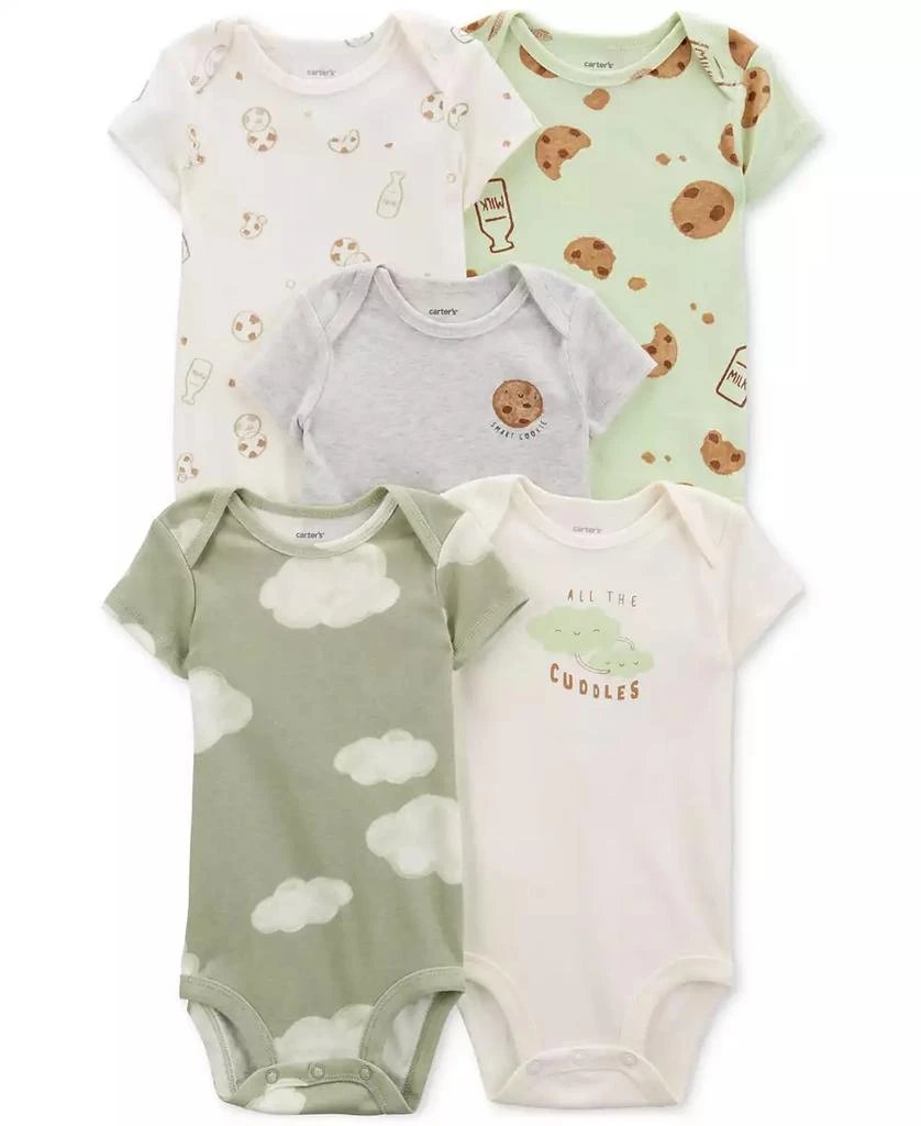 Carter's Baby Boys and Baby Girls 5-Pc. Short Sleeve Bodysuits Set 1