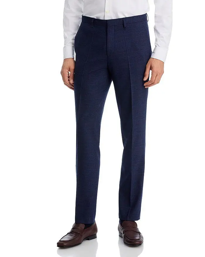 Hugo Boss Hesten Extra Slim Fit Plaid Suit Pants
