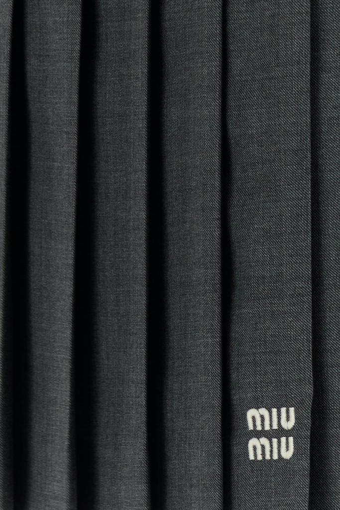 Miu Miu Charcoal wool mini skirt