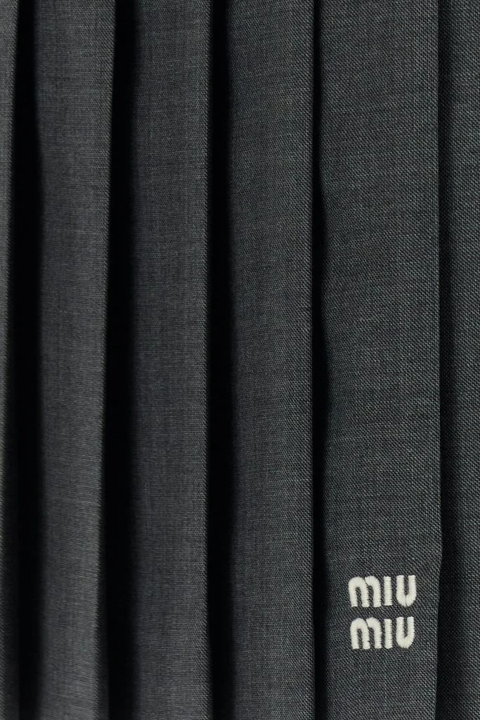 Miu Miu Charcoal wool mini skirt 2