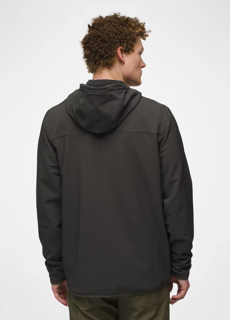 Prana Mens prAna Gridlocked Fleece Full Zip Hoodie - Dark Iron