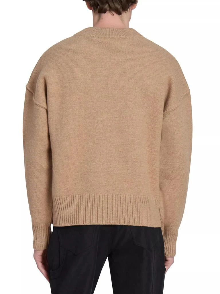 AMI ADC Logo Wool Cardigan 4