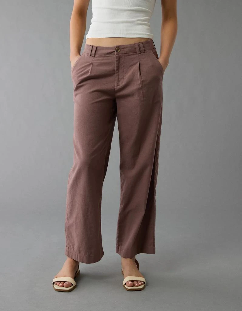 AE AE Linen-Blend Stovepipe Crop Trouser 1