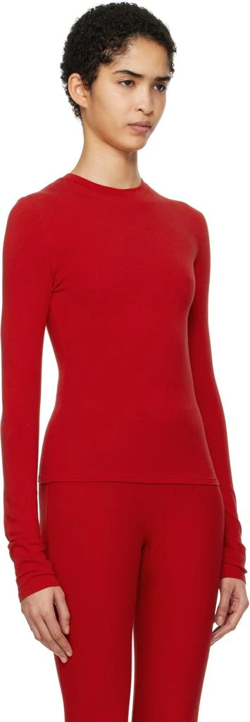 SKIMS Red Cotton Jersey Long Sleeve T-shirt 2