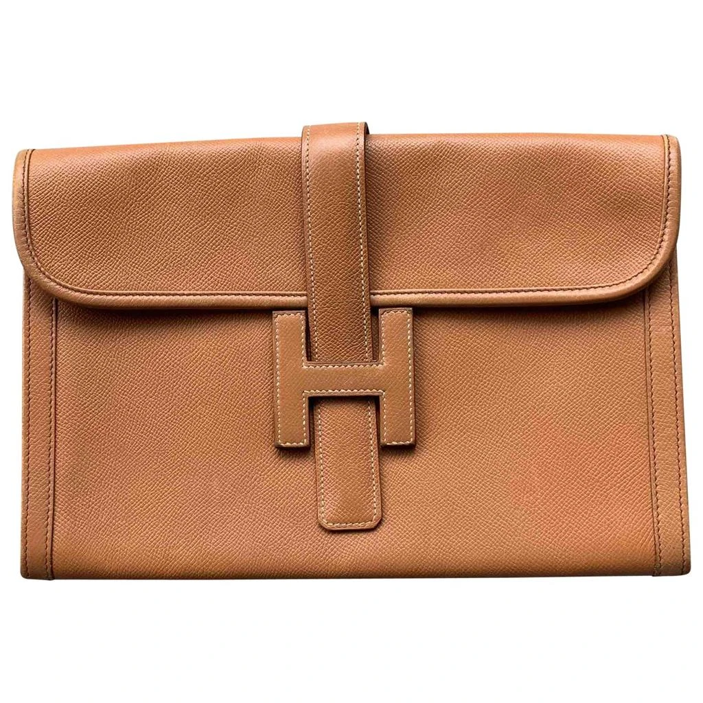Hermes Hermès Jige leather clutch bag 1
