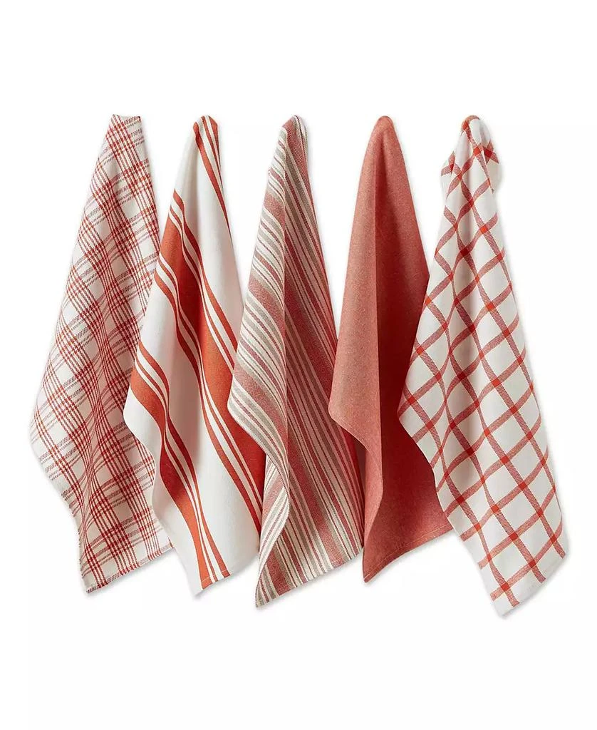 Design Imports Asst Spice Woven Dishtowels, Set of 5