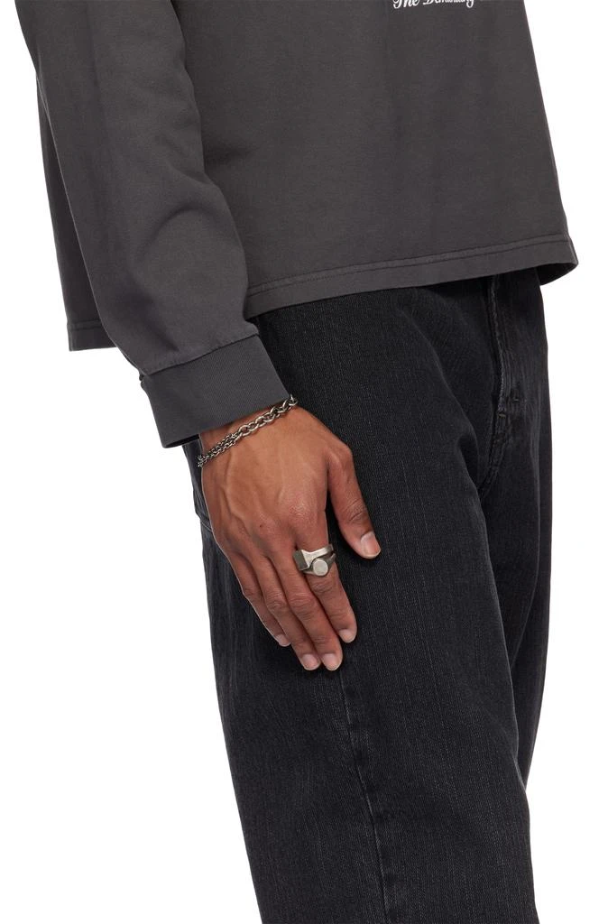 Title of Work Silver Double Stacked Large Signet Ring 2