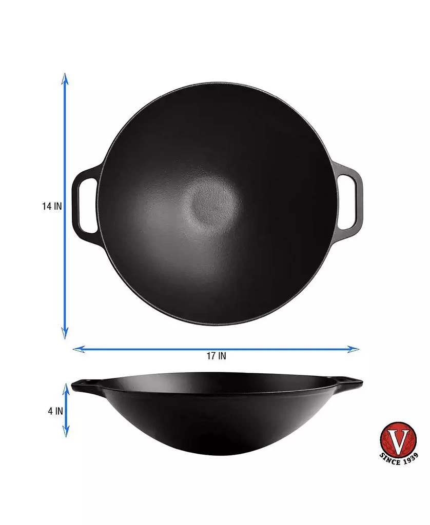 Victoria 14" Cast Iron Wok 4
