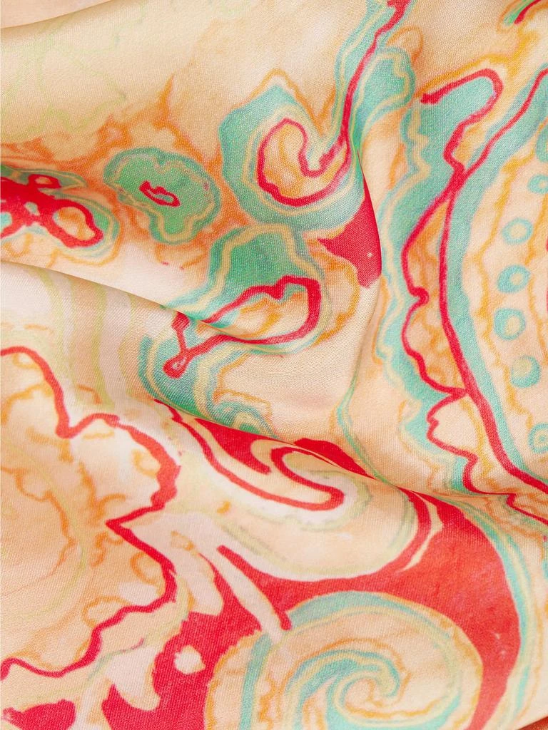 AMUR Collie Paisley Satin Halter Gown 7
