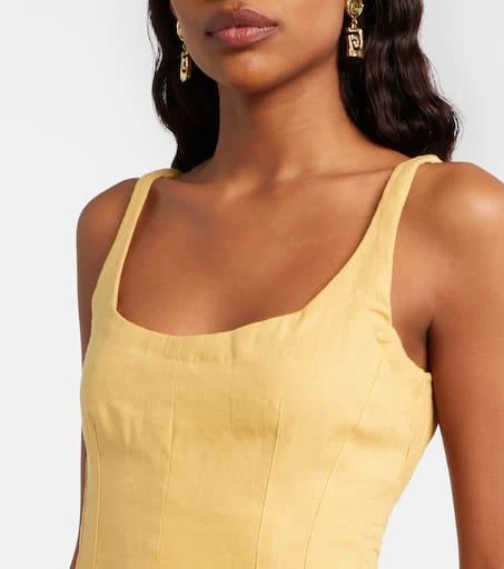 Faithfull Syna peplum linen top 4